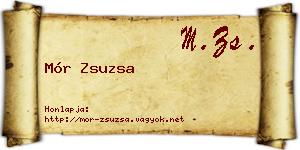 Mór Zsuzsa névjegykártya